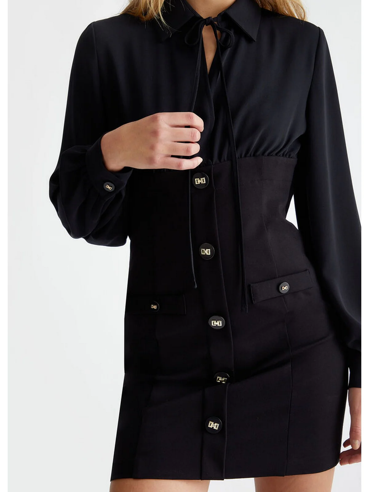 LIU JO WHITE Abito Donna  WF4384J9189 22222 Nero - Image 3