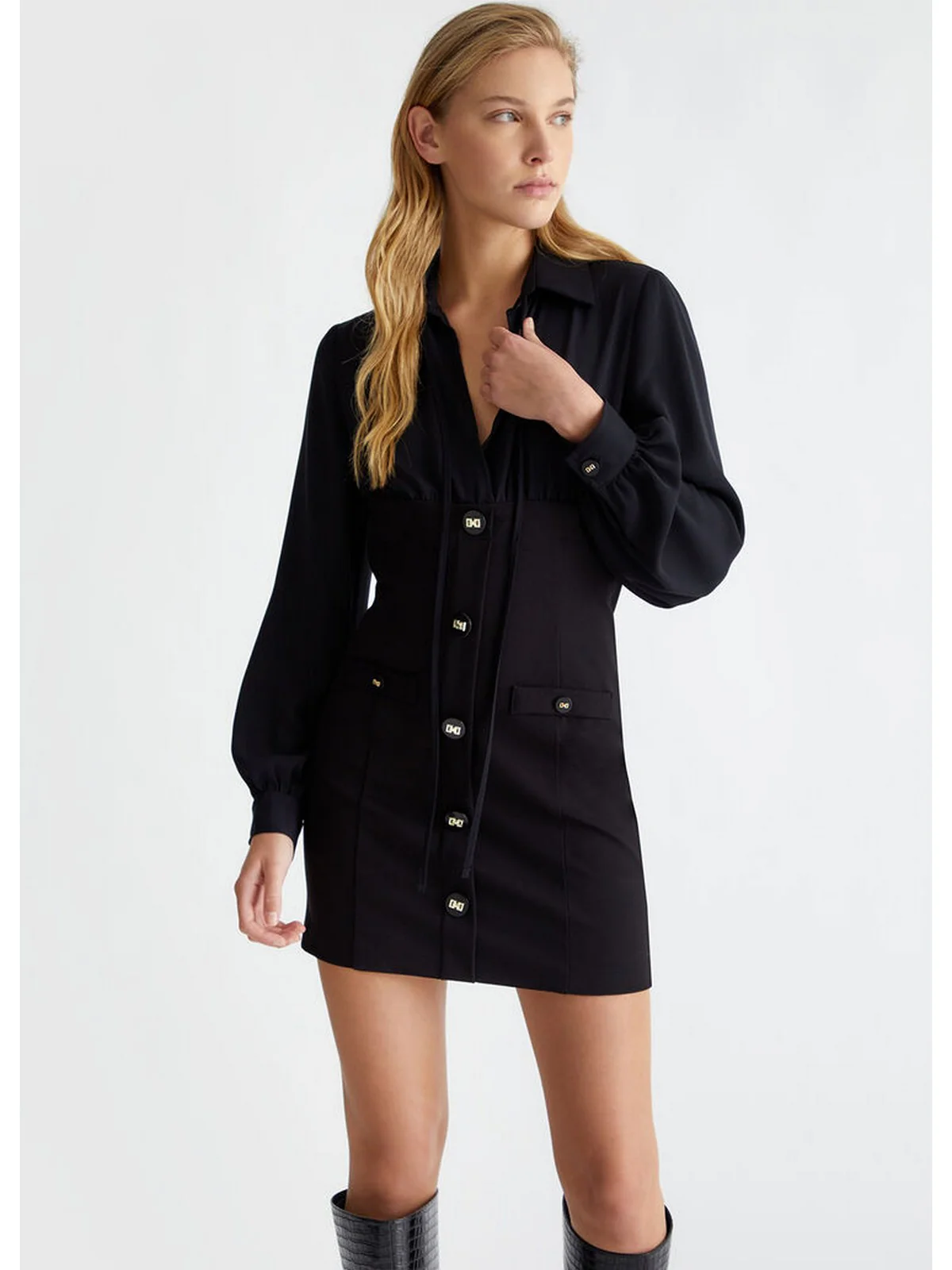 LIU JO WHITE Abito Donna  WF4384J9189 22222 Nero - Image 5