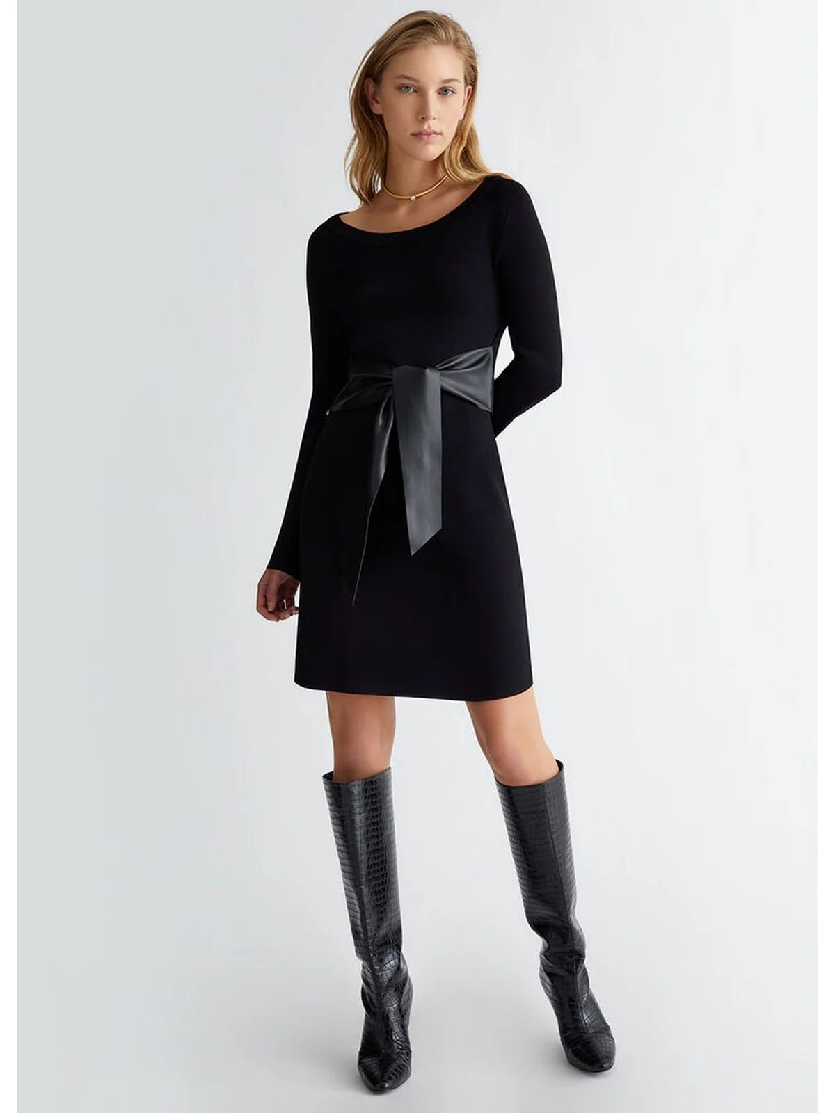LIU JO WHITE Abito Donna  WF4531MA05P 22222 Nero - Image 2