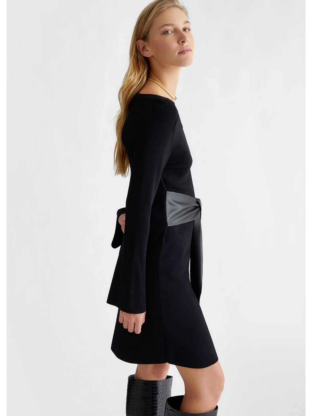 LIU JO WHITE Abito Donna  WF4531MA05P 22222 Nero - Image 3