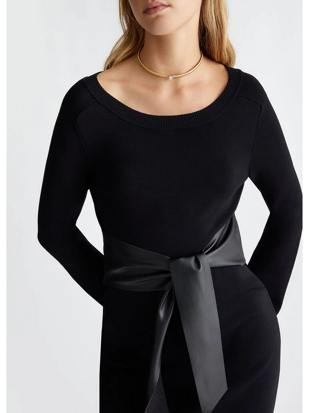 LIU JO WHITE Abito Donna  WF4531MA05P 22222 Nero - Image 4