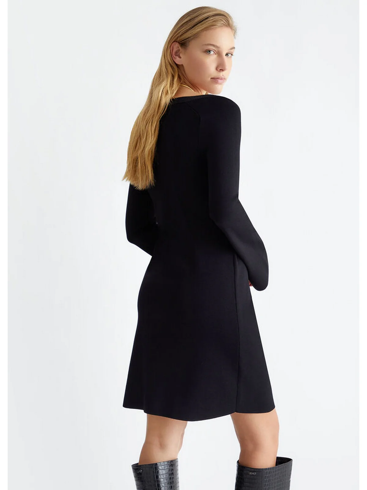 LIU JO WHITE Abito Donna  WF4531MA05P 22222 Nero - Image 5