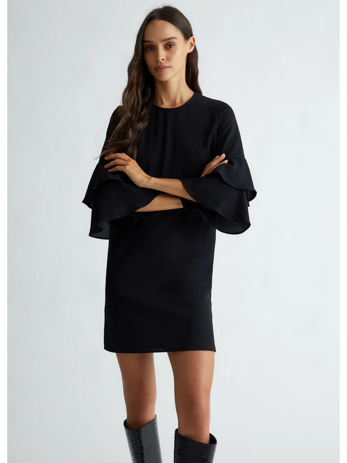 LIU JO WHITE Abito Donna  WF4567T0347 22222 Nero - Image 5