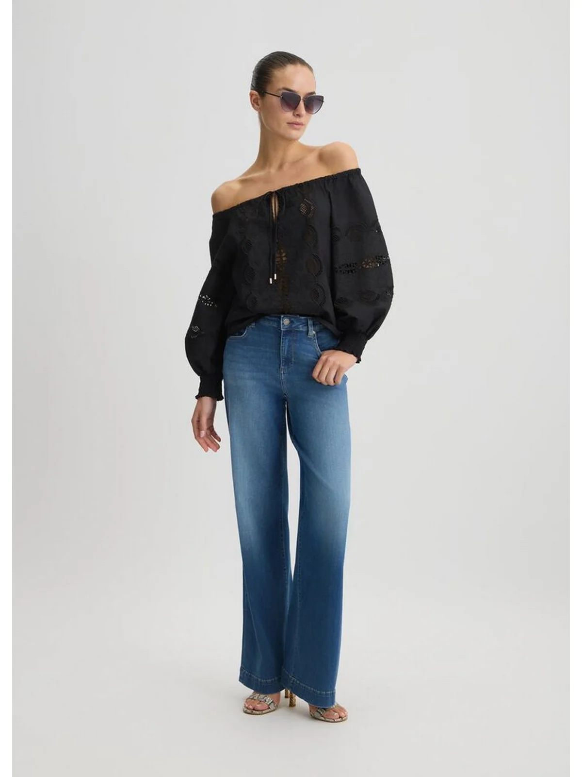 LIU JO WHITE Blusa Donna  WA5257T4853 22222 Nero - Image 2
