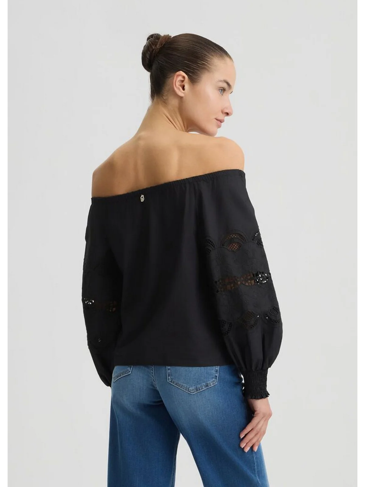 LIU JO WHITE Blusa Donna  WA5257T4853 22222 Nero - Image 4
