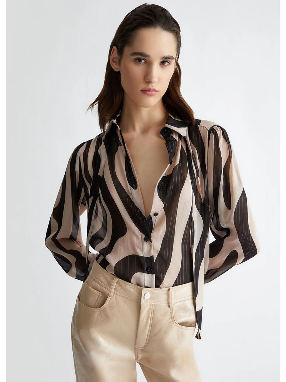 LIU JO WHITE Camicia Donna  WA4033T3765 Q9973 Rosa - Image 3
