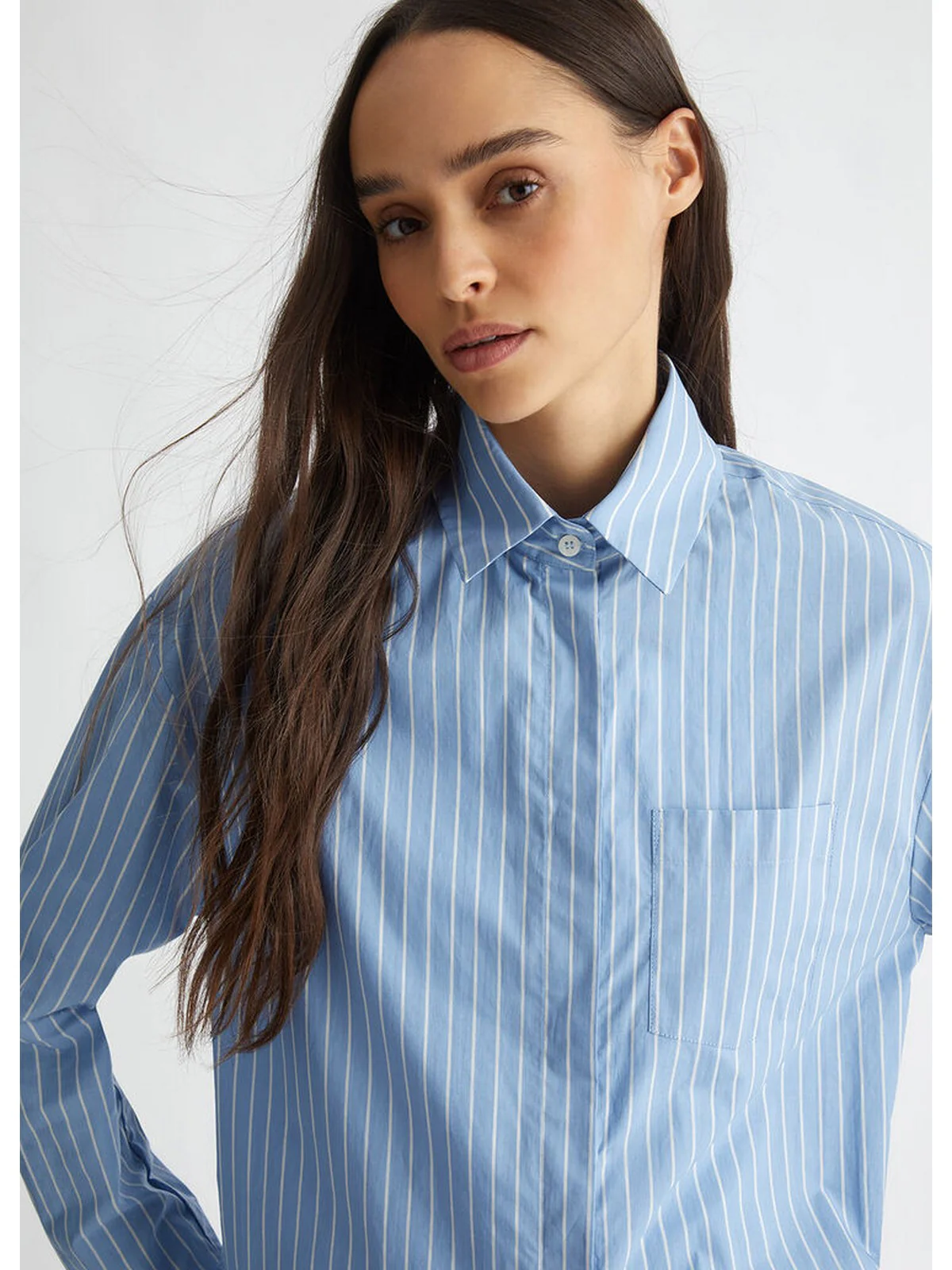 LIU JO WHITE Camicia Donna  WF4199T3904 N9996 Blu - Image 3