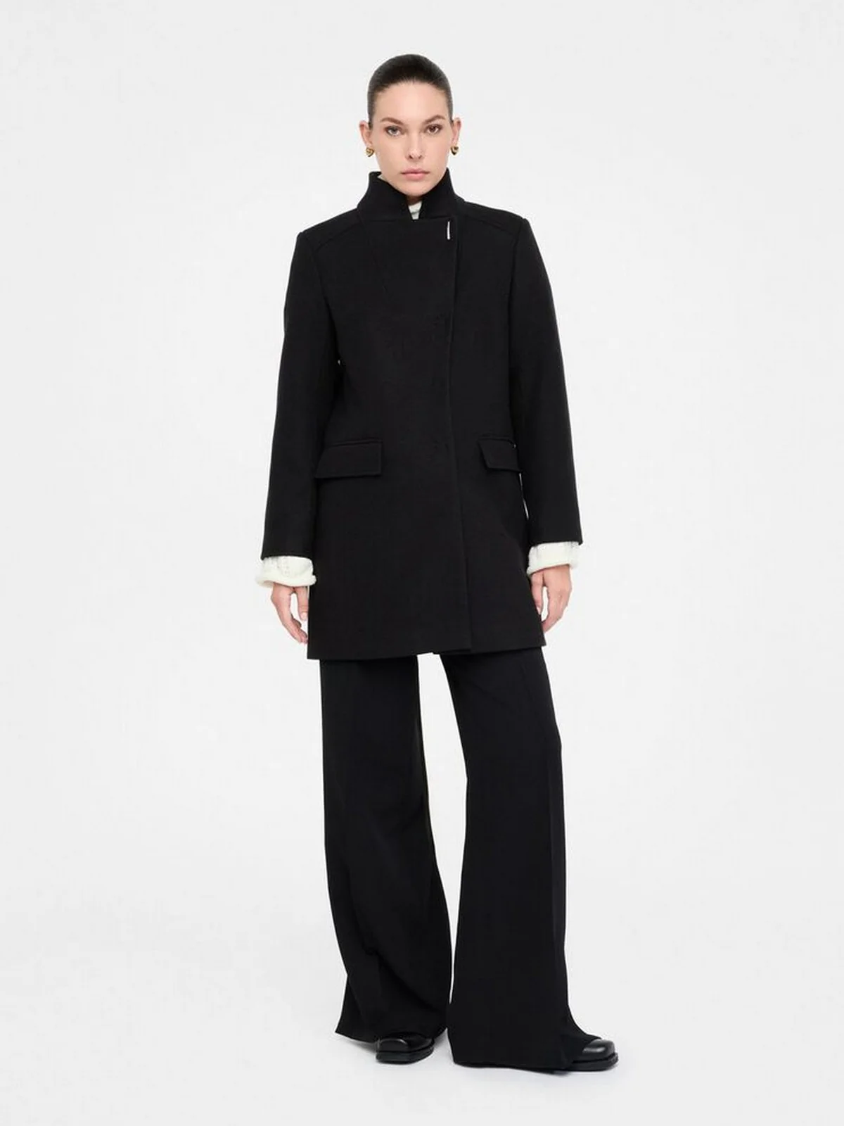 LIU JO WHITE Cappotto Donna MF5119J4873 22222 Nero - Image 5