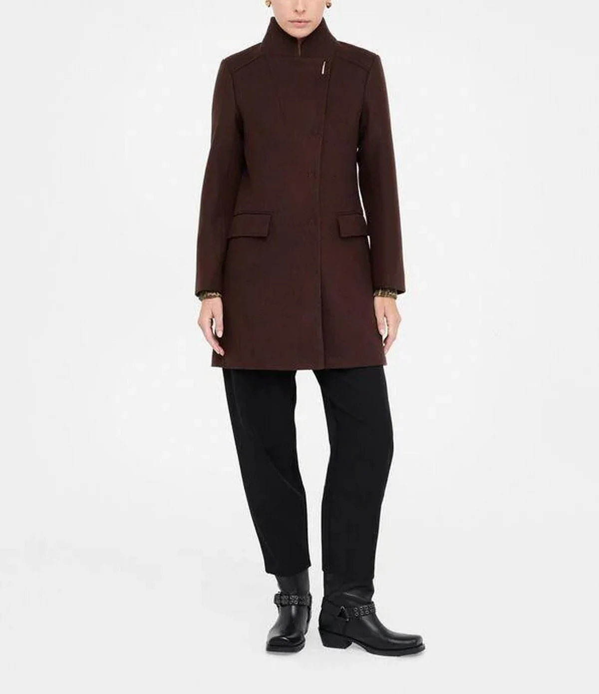 LIU JO WHITE Cappotto Donna  MF5119J4873 90915 CIOCCOLATO - Image 2