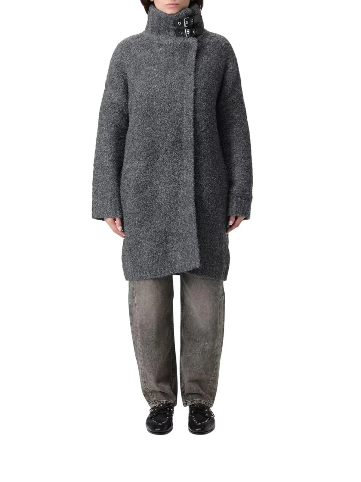 LIU JO WHITE Cappotto Donna  MF5441MA50P 02050 GRIGIO MD.MELANGE - Image 2