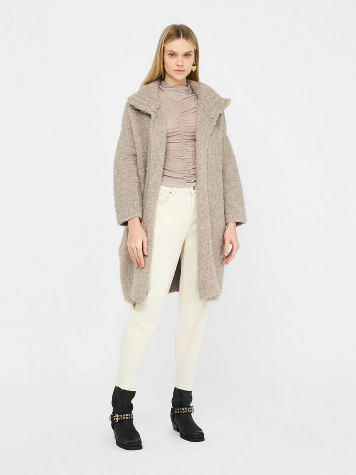 LIU JO WHITE Cappotto Donna MF5441MA50P 54504 BEIGE SCURO - Image 2
