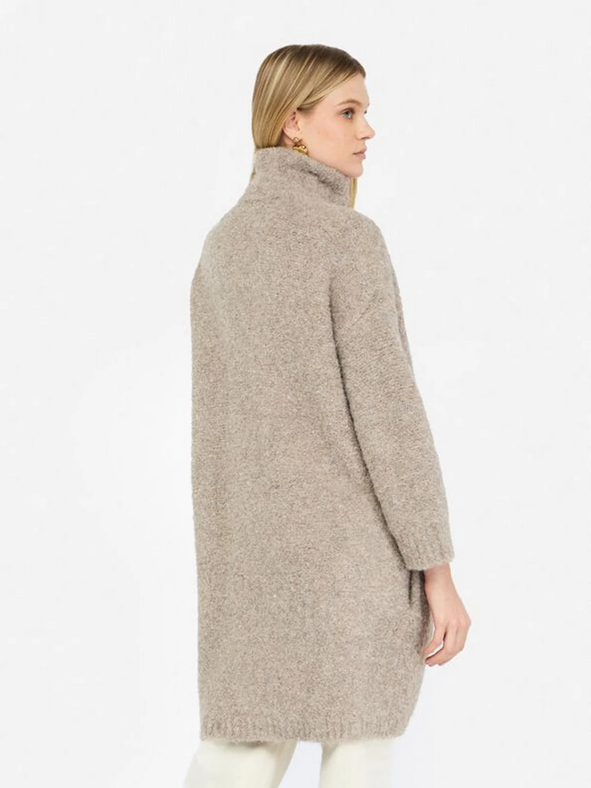LIU JO WHITE Cappotto Donna MF5441MA50P 54504 BEIGE SCURO - Image 5