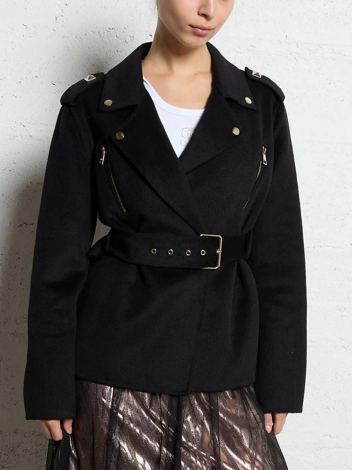 LIU JO WHITE Cappotto Donna WF4061T4627 22222 Nero - Image 2