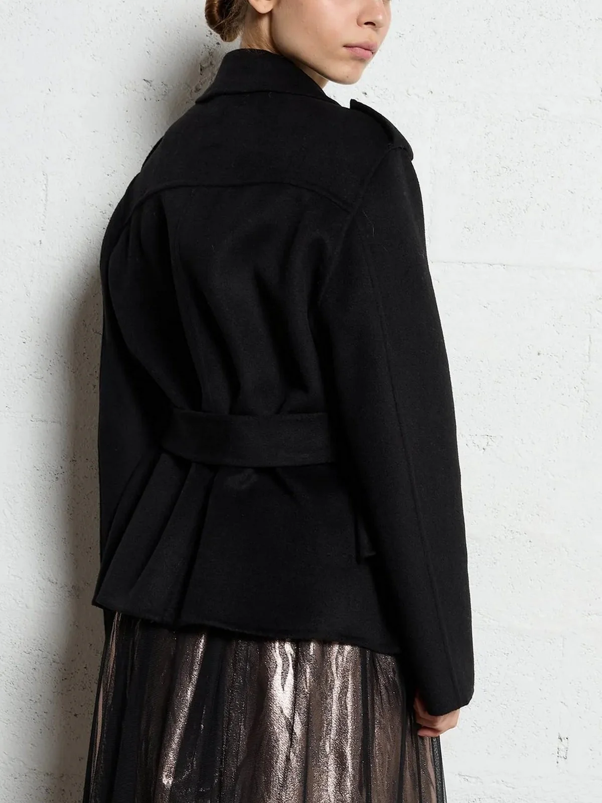 LIU JO WHITE Cappotto Donna WF4061T4627 22222 Nero - Image 4