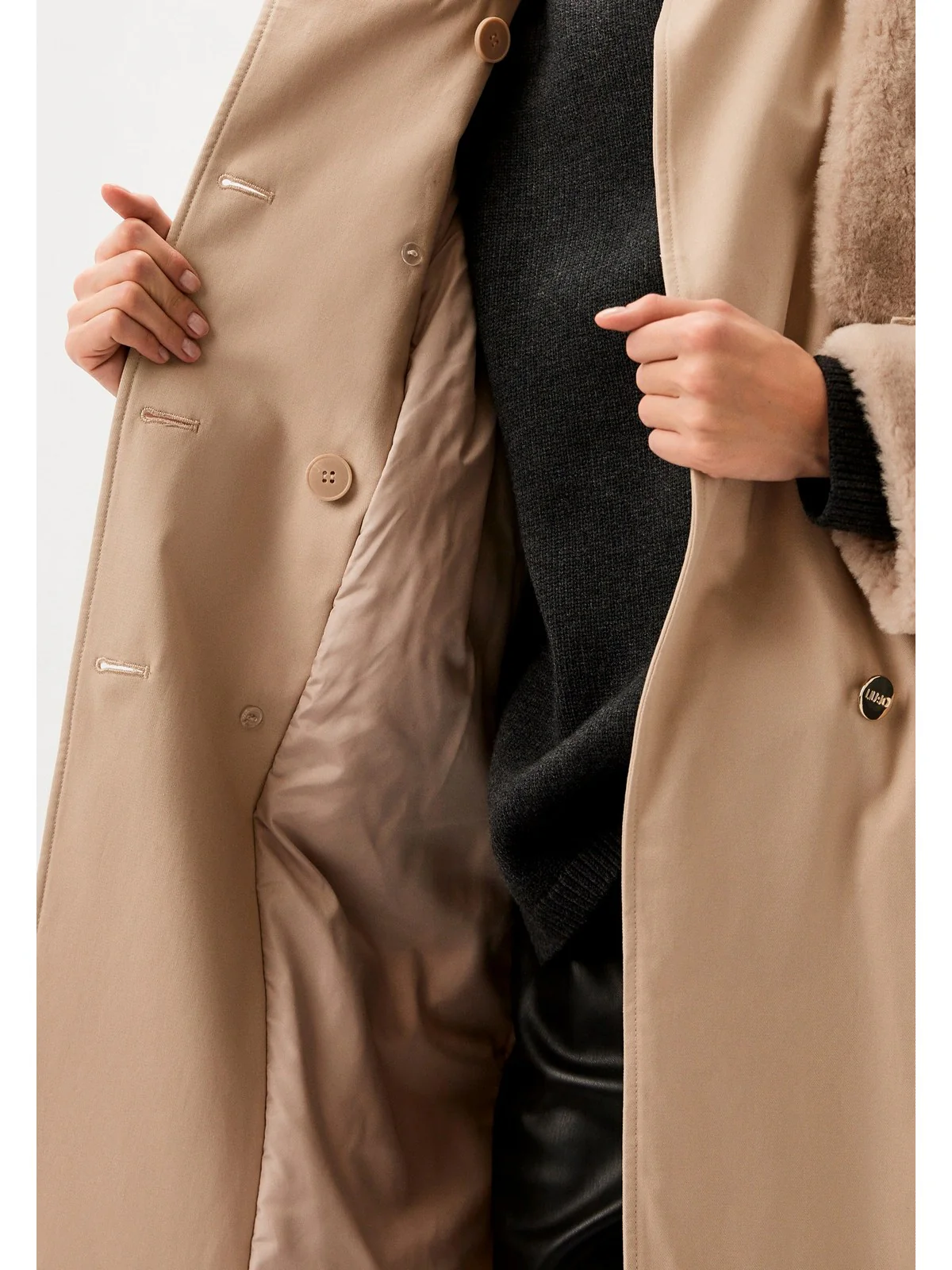 LIU JO WHITE Cappotto Donna  WF4098T2765 30401 Beige - Image 3