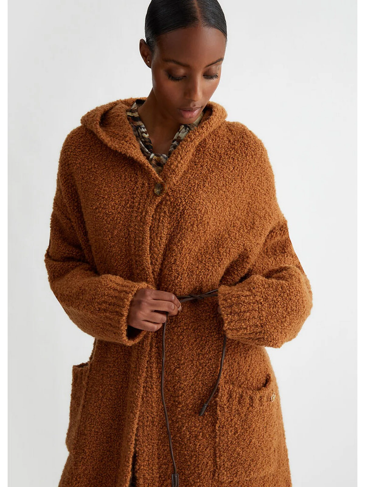 LIU JO WHITE Cappotto Donna  WF4520MA26O 81029 Marrone - Image 3