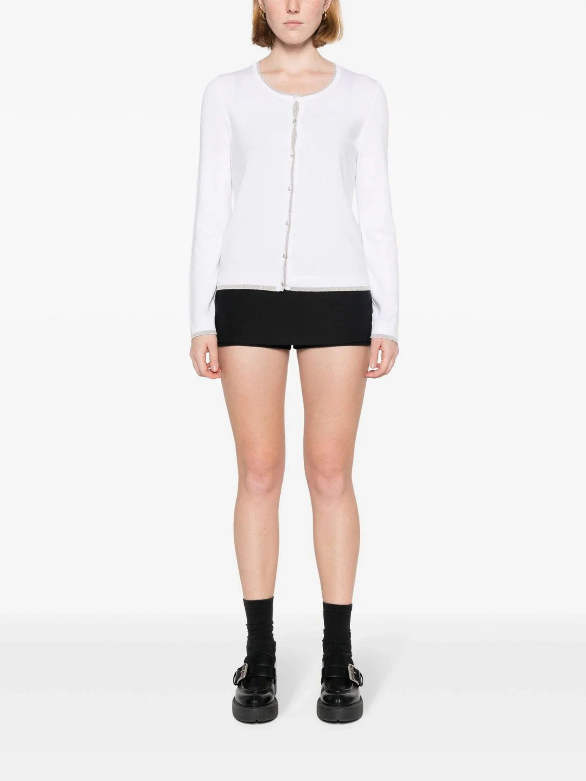 LIU JO WHITE Cardigan Donna  MA4076MS49I 11111 Bianco - Image 2