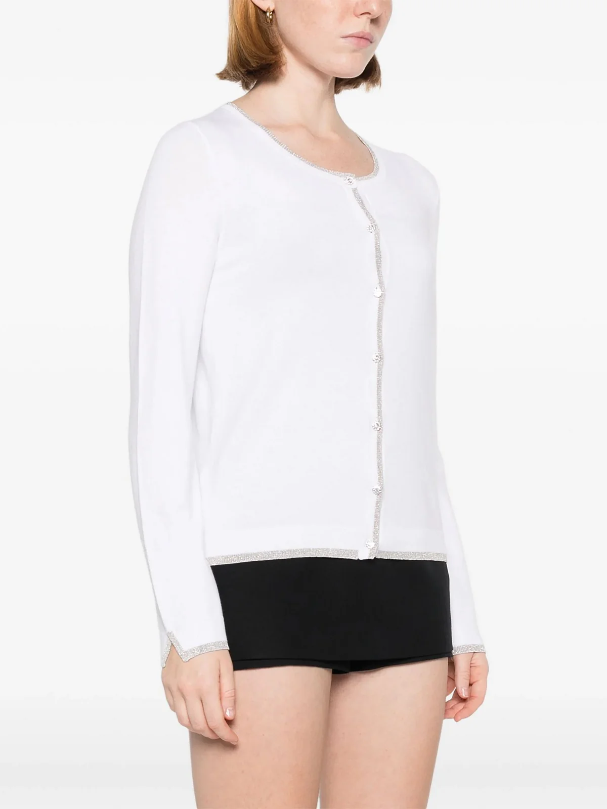 LIU JO WHITE Cardigan Donna  MA4076MS49I 11111 Bianco - Image 3
