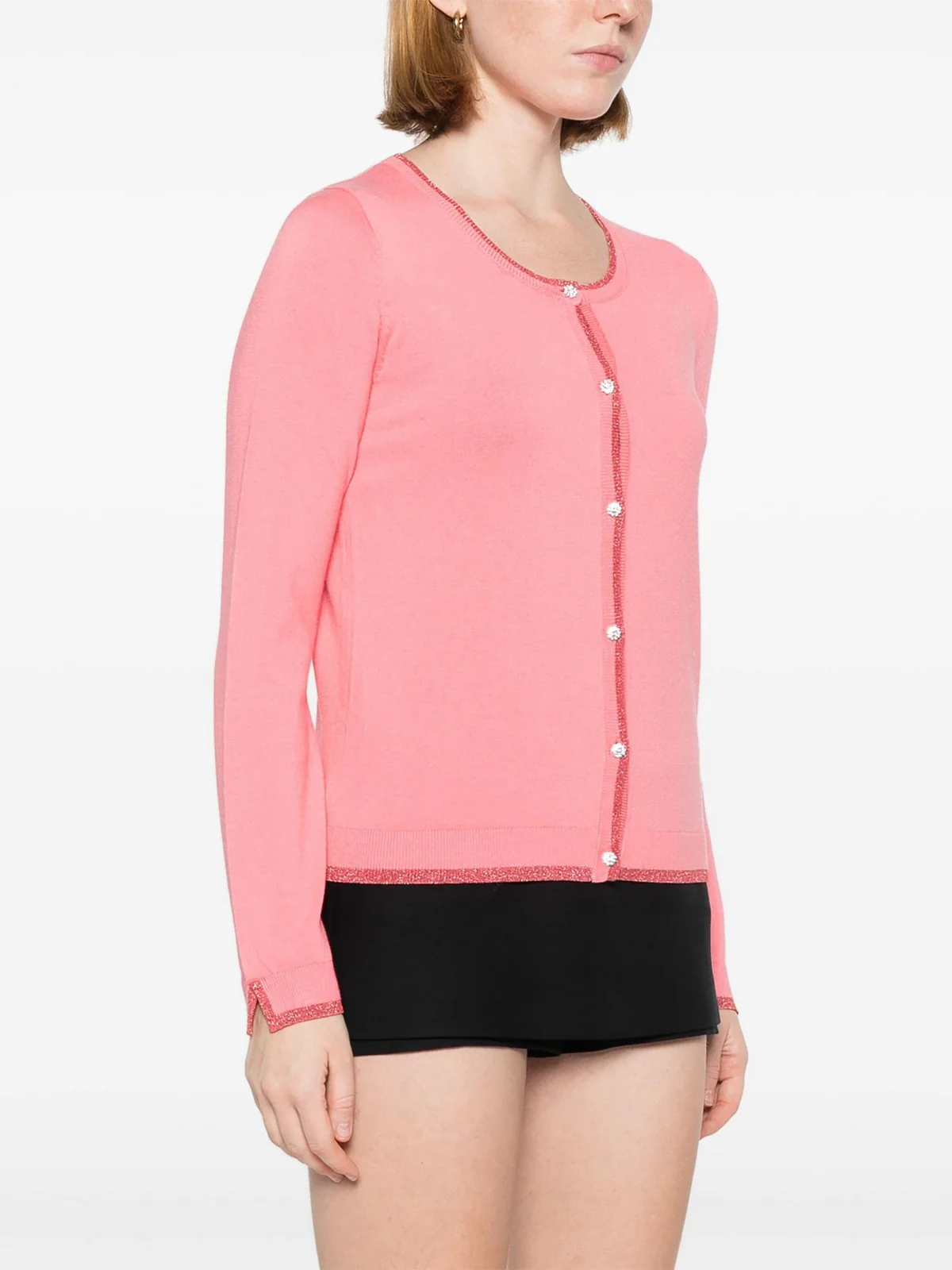 LIU JO WHITE Cardigan Donna MA4076MS49I 71736 Rosa - Image 3