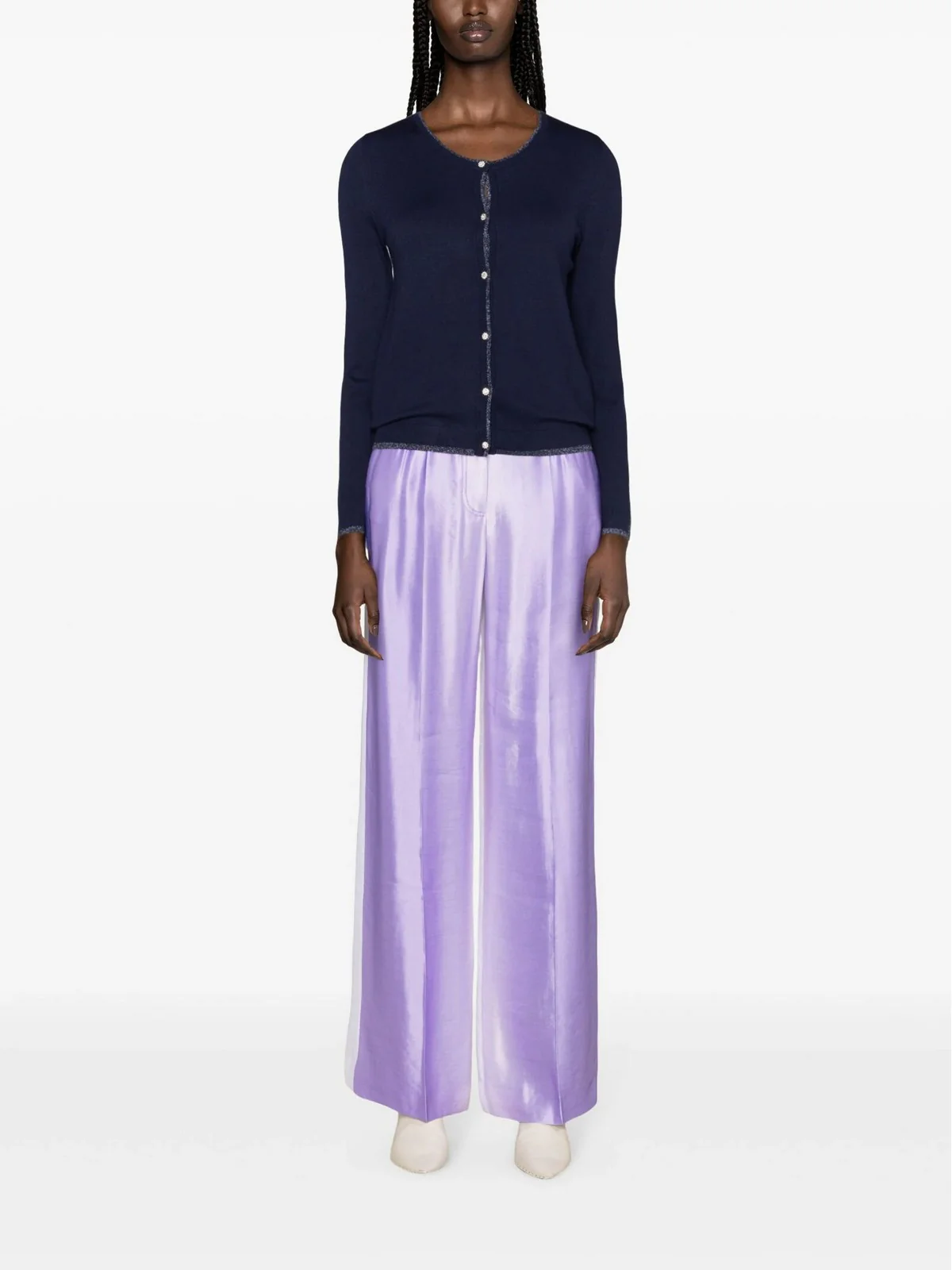 LIU JO WHITE Cardigan Donna  MA4076MS49I 93831 Blu - Image 2