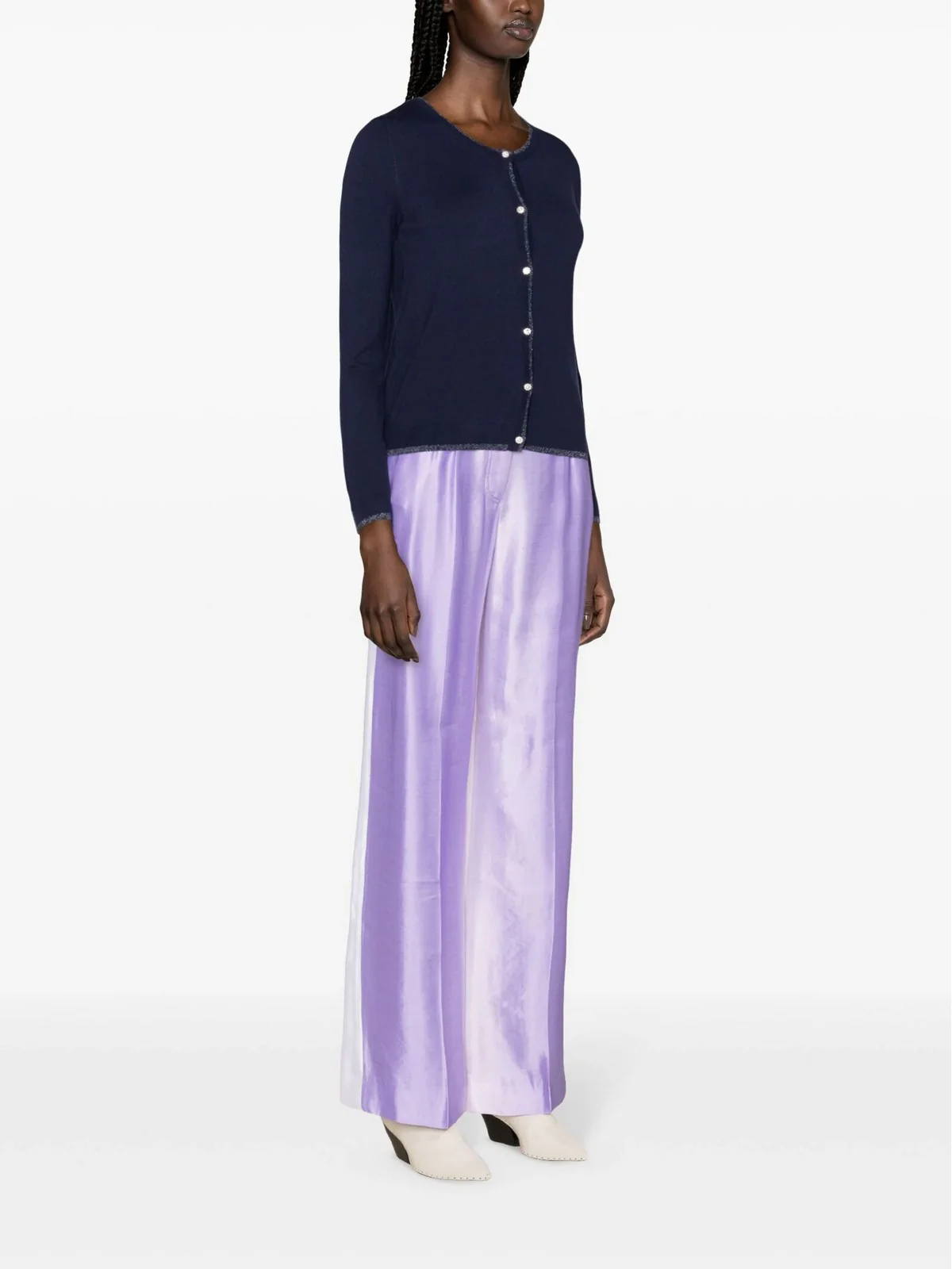 LIU JO WHITE Cardigan Donna  MA4076MS49I 93831 Blu - Image 3