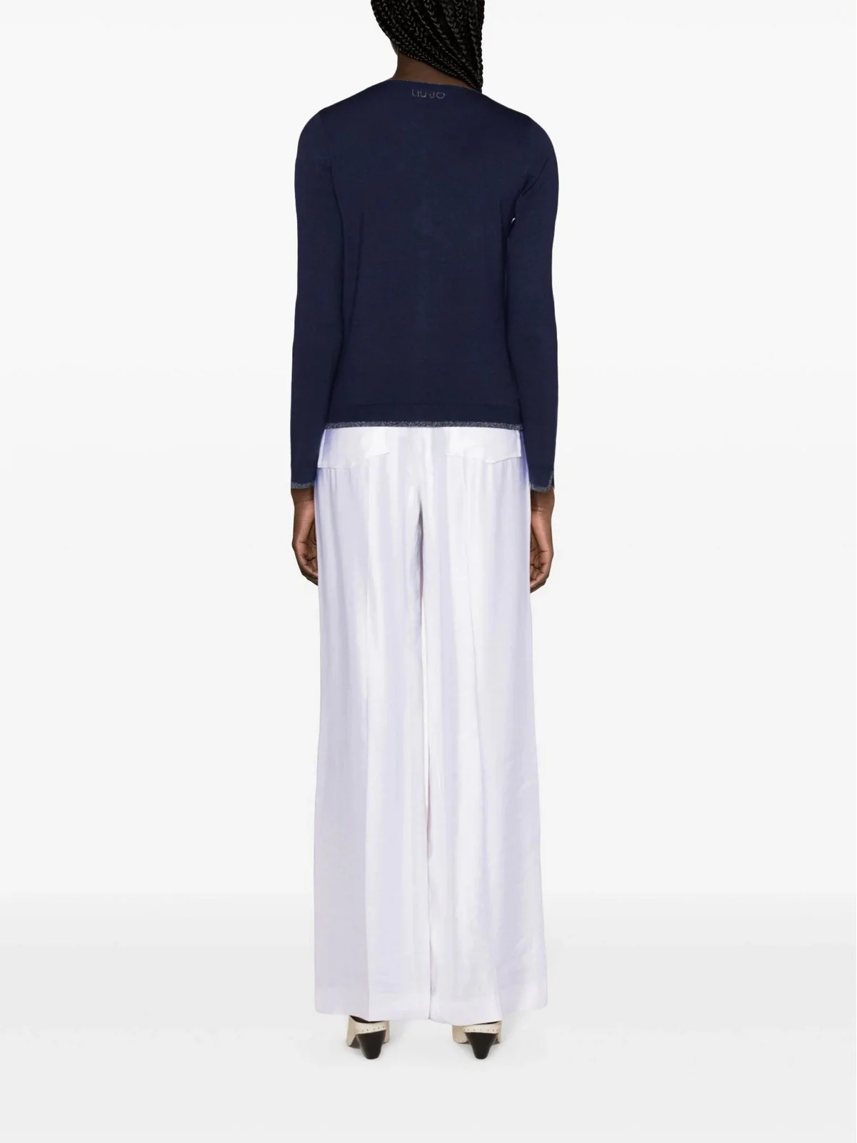 LIU JO WHITE Cardigan Donna  MA4076MS49I 93831 Blu - Image 4