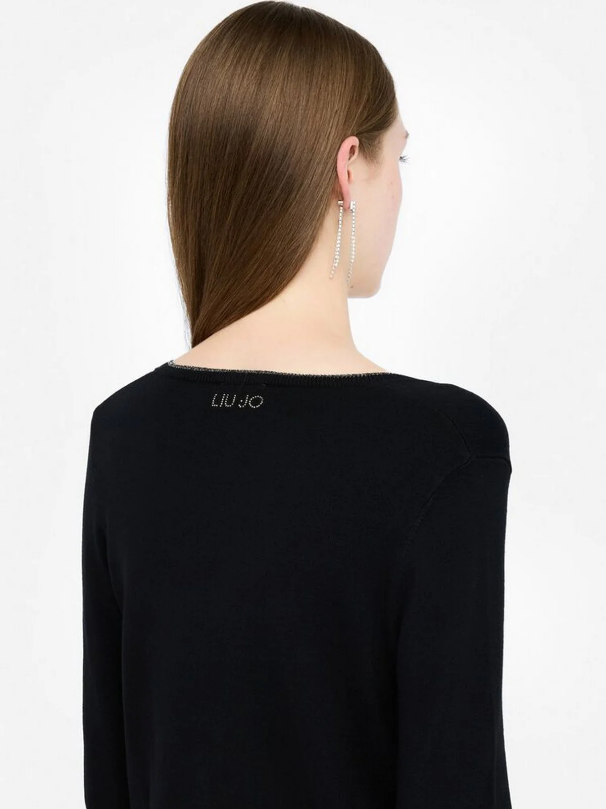 LIU JO WHITE Cardigan Donna MF5225MS49I 22222 Nero - Image 2