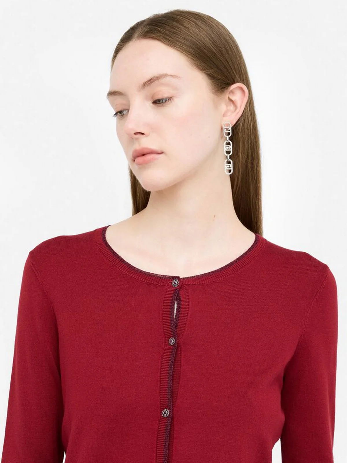 LIU JO WHITE Cardigan Donna  MF5225MS49I 91650 Pepper - Image 3
