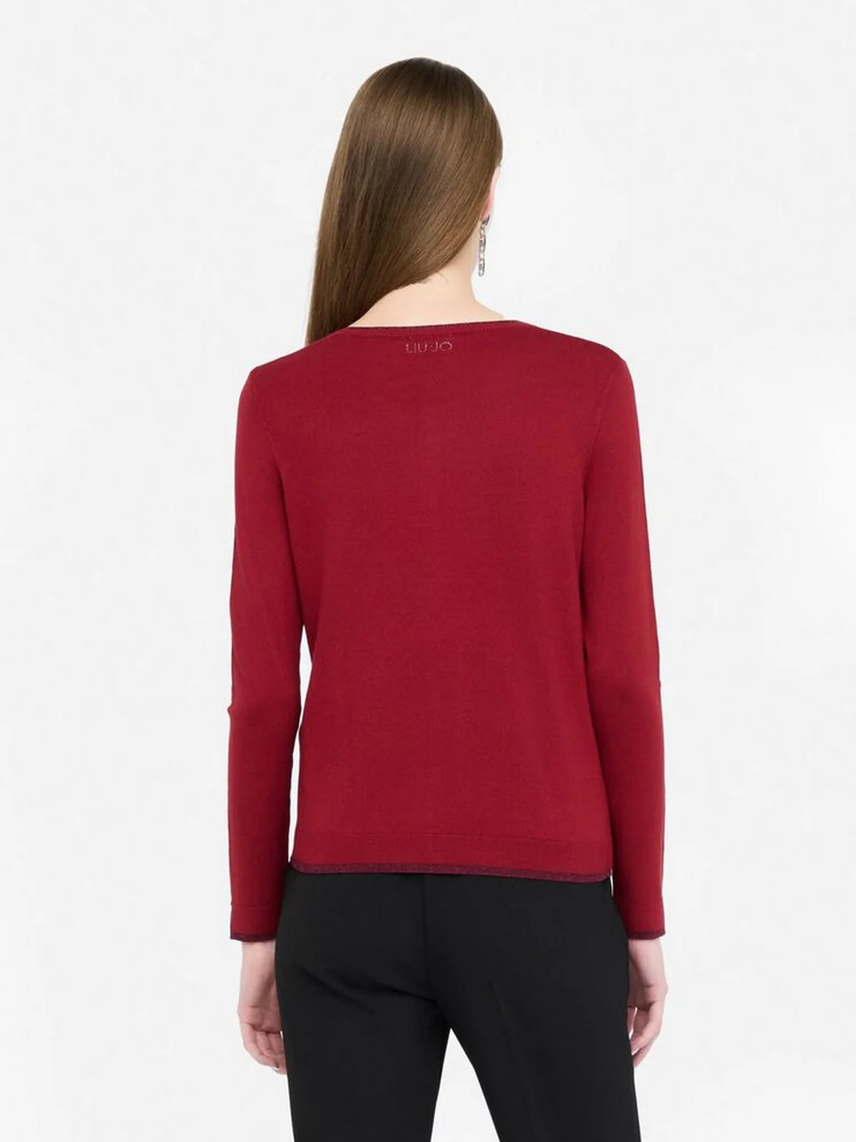 LIU JO WHITE Cardigan Donna  MF5225MS49I 91650 Pepper - Image 5