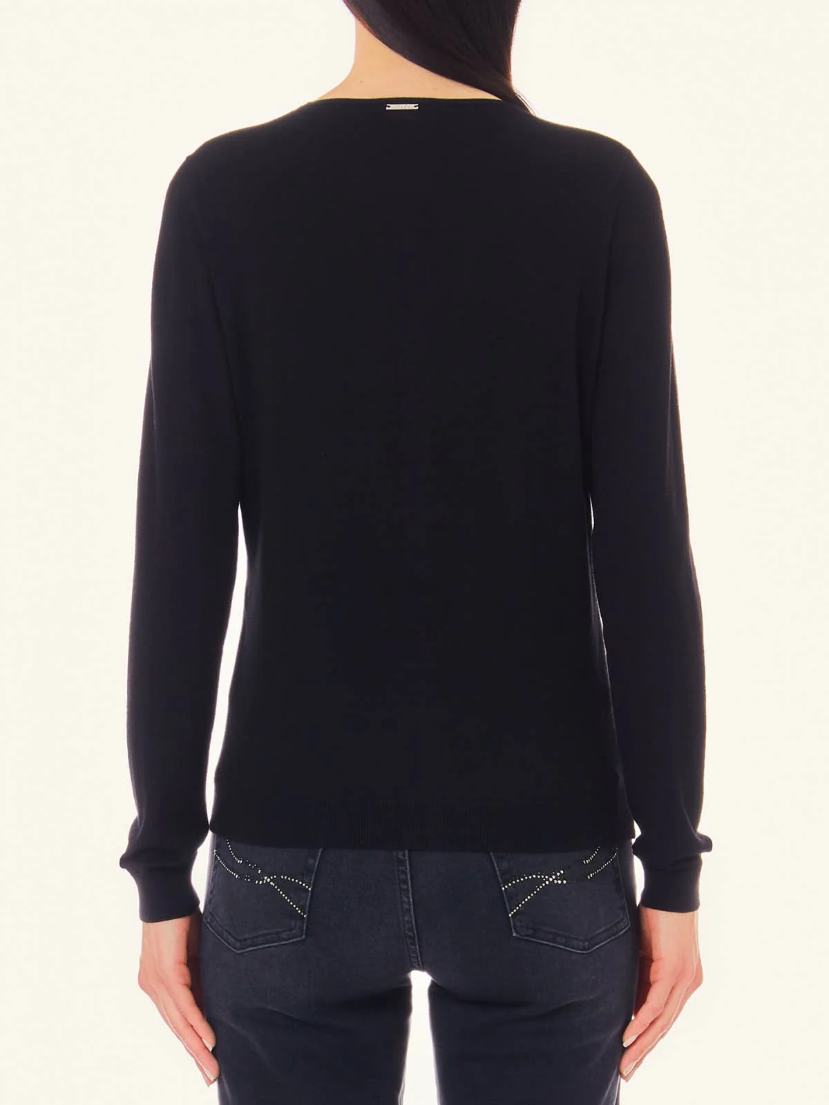 LIU JO WHITE Cardigan Donna  WA4109MS99E 22222 Nero - Image 5