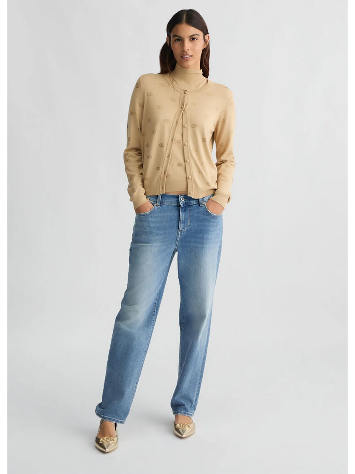 LIU JO WHITE Cardigan Donna  WA5053MS49I 60920 Beige - Image 2