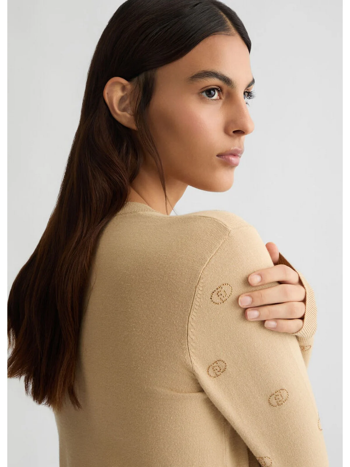 LIU JO WHITE Cardigan Donna  WA5053MS49I 60920 Beige - Image 4