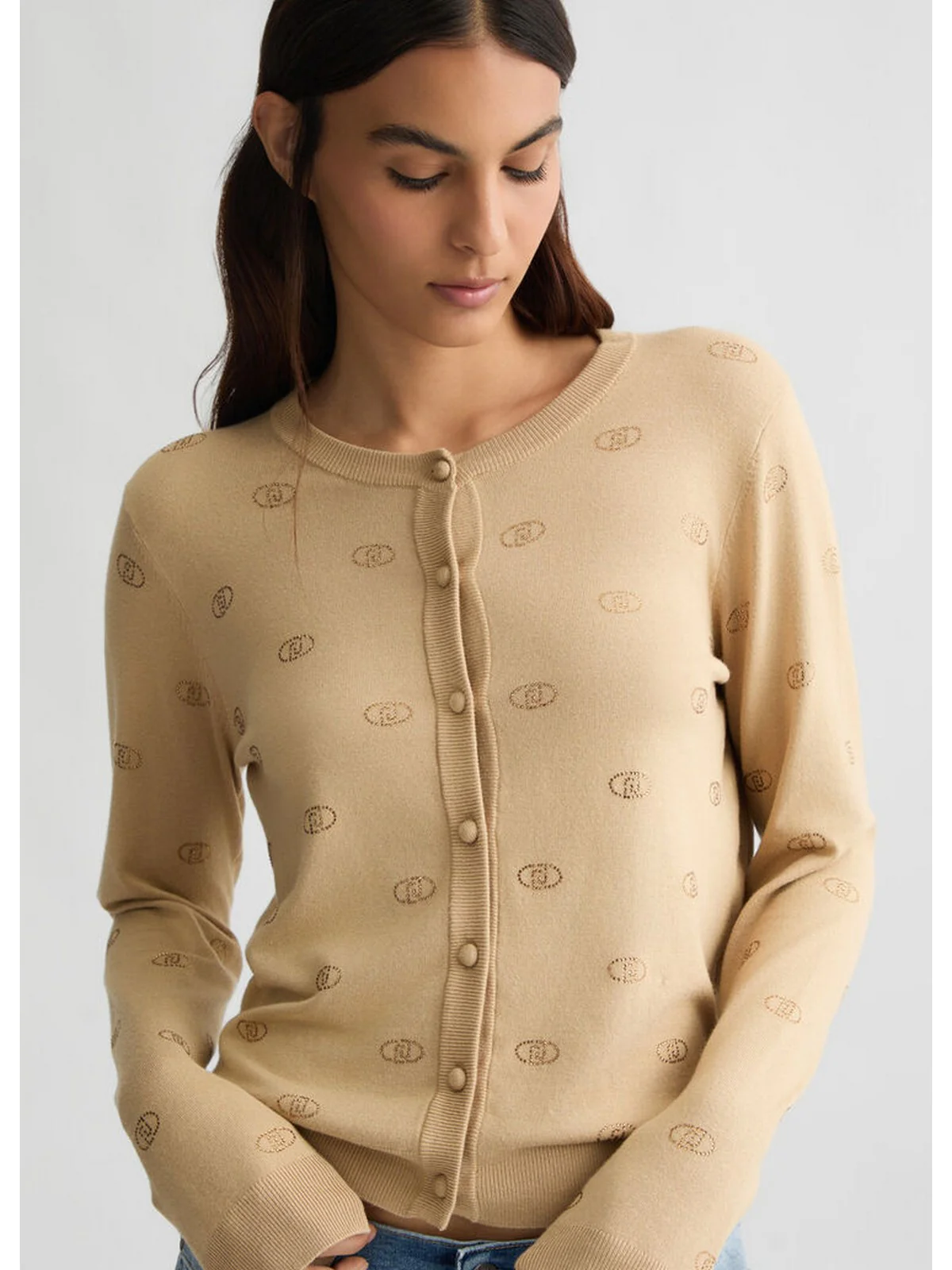 LIU JO WHITE Cardigan Donna  WA5053MS49I 60920 Beige - Image 5