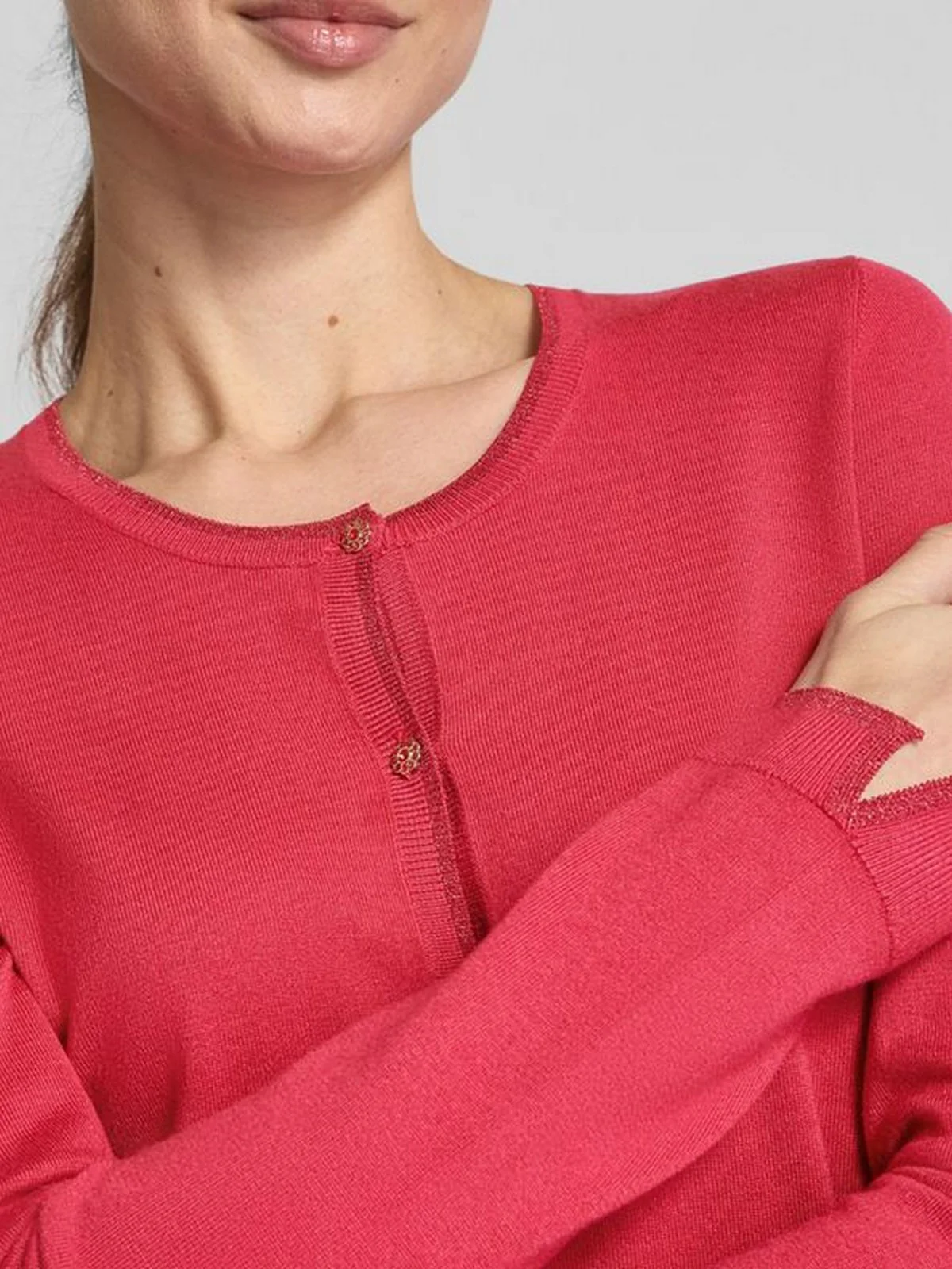 LIU JO WHITE Cardigan Donna  WA5382MS49I 81950 Rosa - Image 2