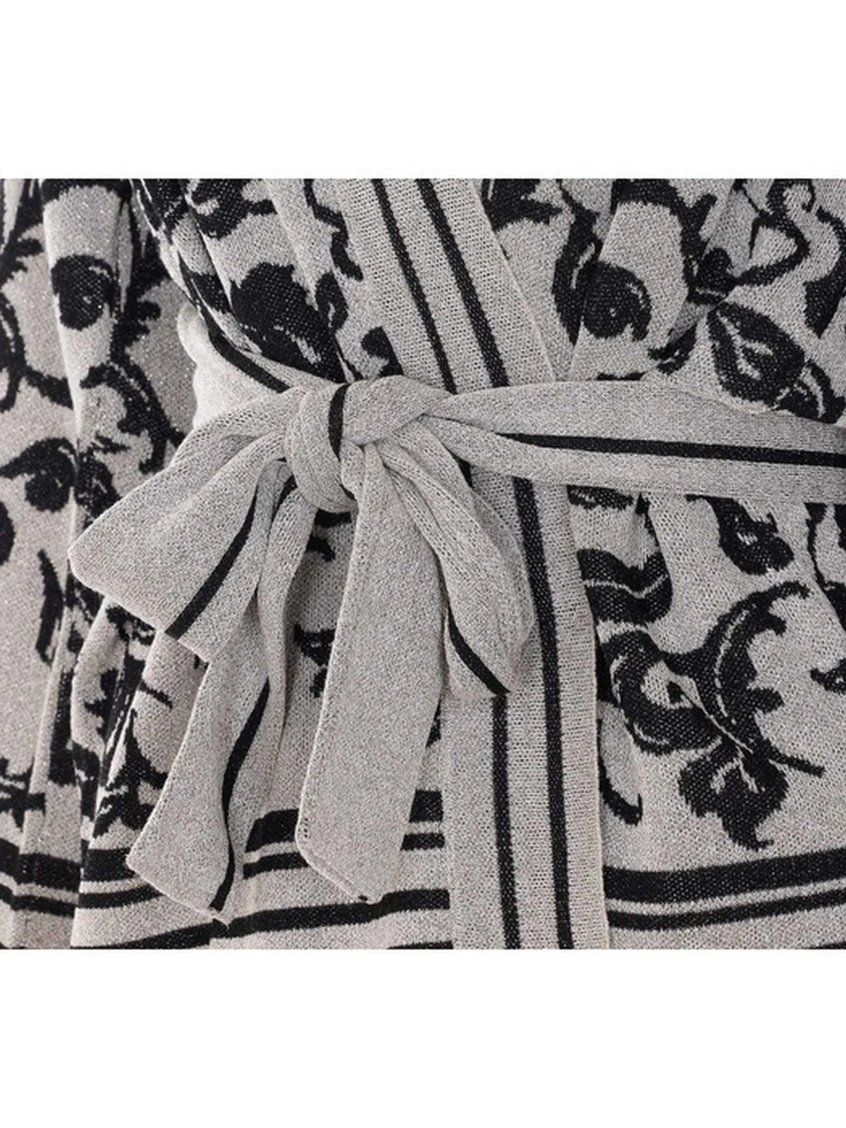 LIU JO WHITE Cardigan Donna  WA6423MA587 P9564 Jacq.arab.white/blac - Image 3