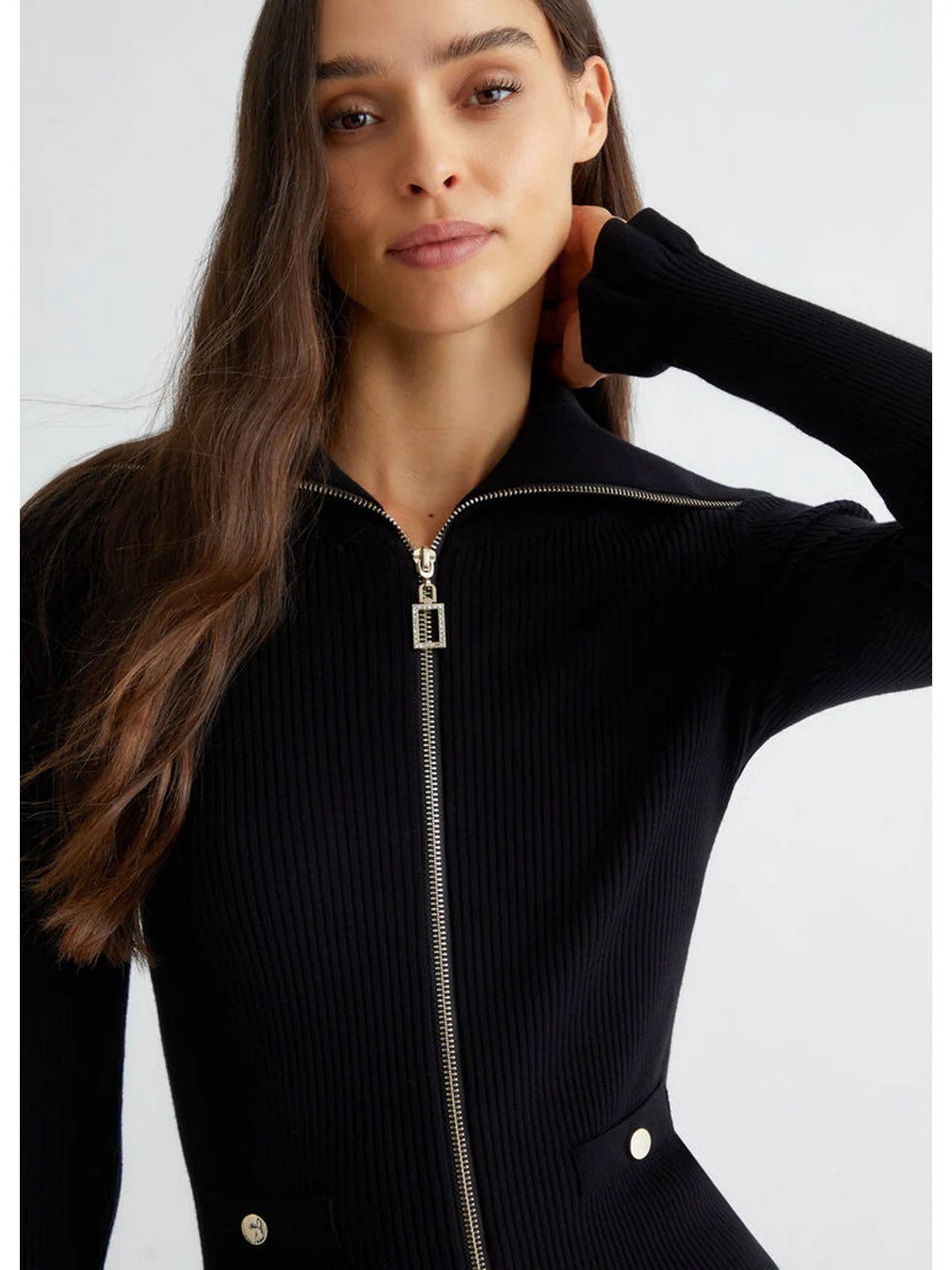 LIU JO WHITE Cardigan Donna  WF4013MS99E 22222 Nero - Image 2