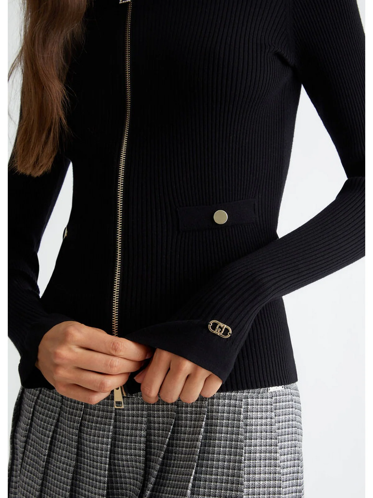 LIU JO WHITE Cardigan Donna  WF4013MS99E 22222 Nero - Image 3