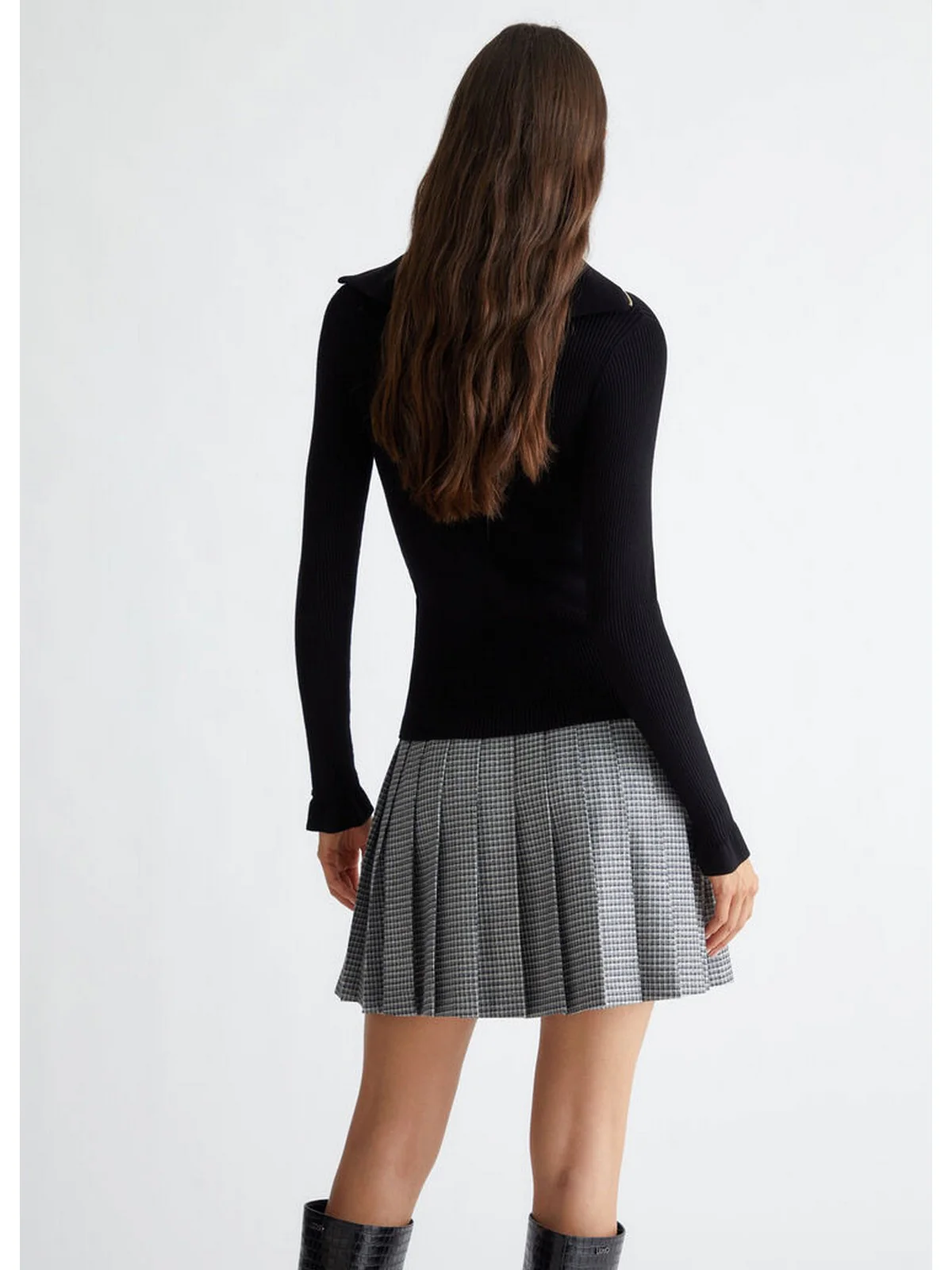 LIU JO WHITE Cardigan Donna  WF4013MS99E 22222 Nero - Image 4