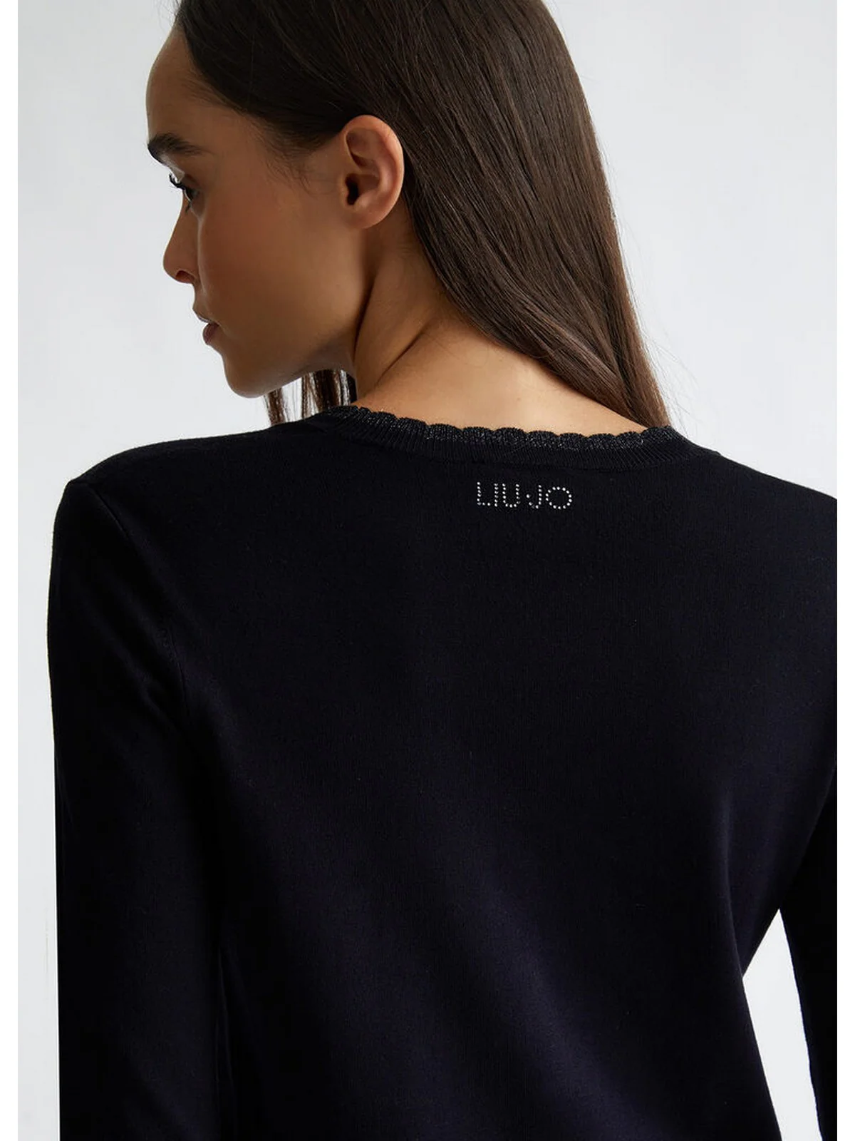 LIU JO WHITE Cardigan Donna  WF4082MS49I 22222 Nero - Image 2