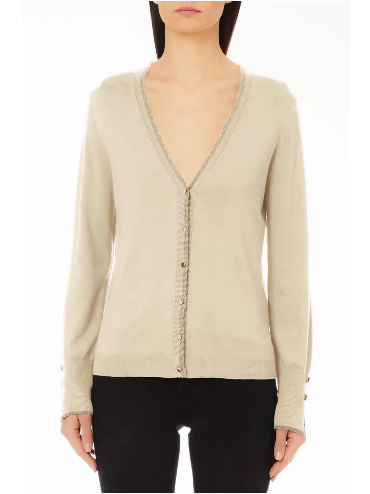 LIU JO WHITE Cardigan Donna  WF4082MS49I X0623 Beige - Image 3