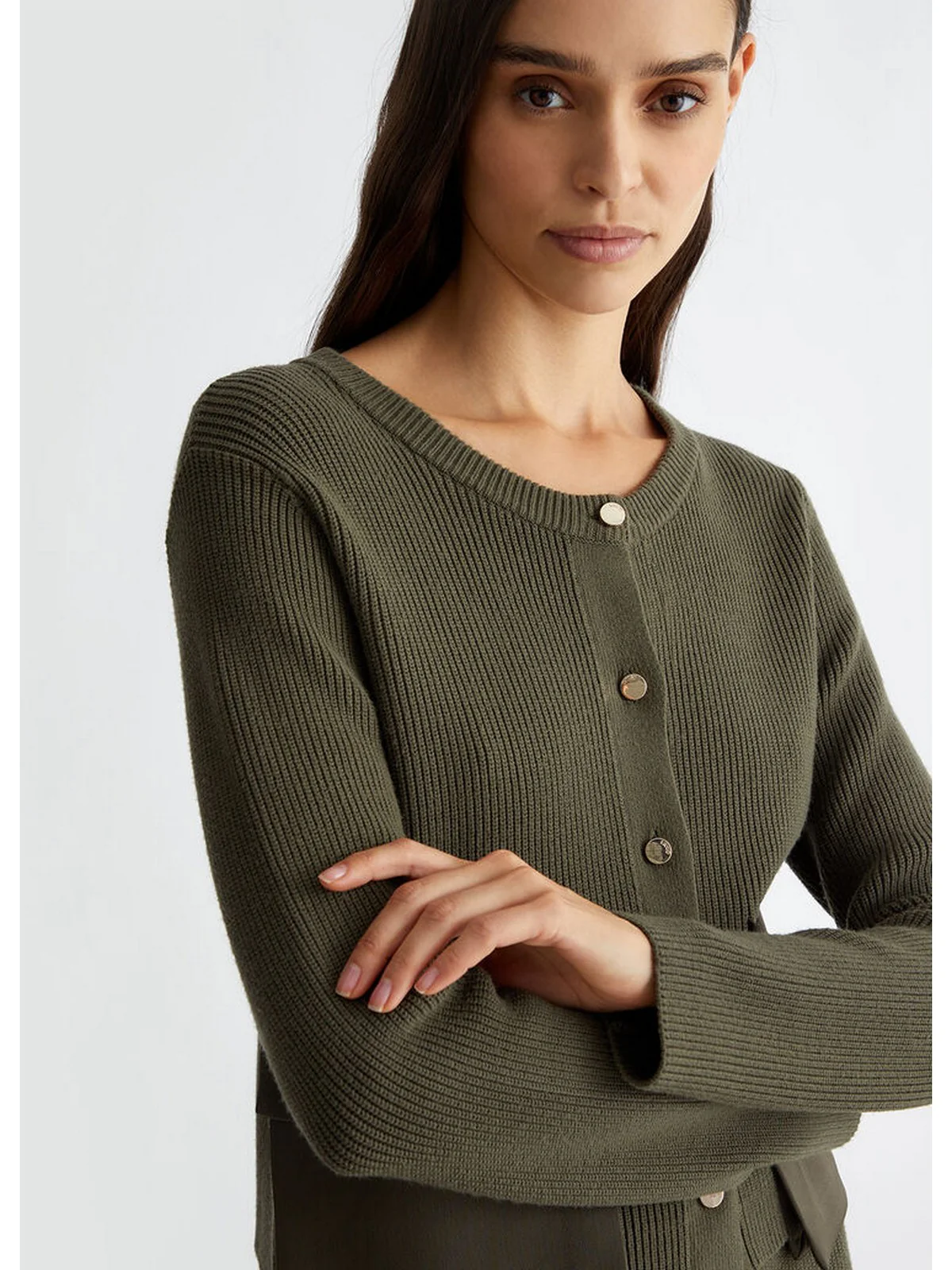 LIU JO WHITE Cardigan Donna  WF4230MS99E 90515 Verde - Image 2