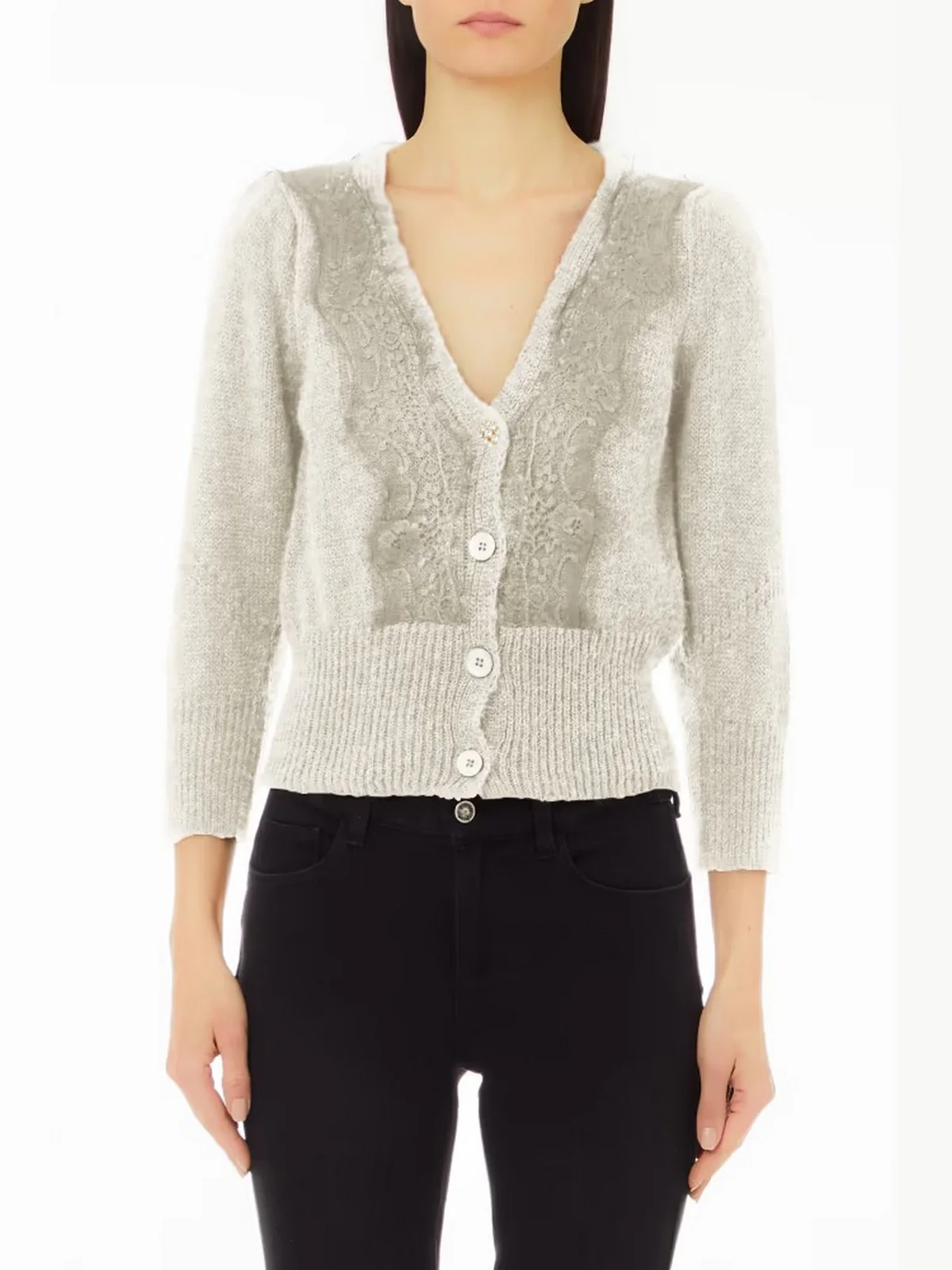 LIU JO WHITE Cardigan Donna  WF4331MAG71 10701 Bianco - Image 2