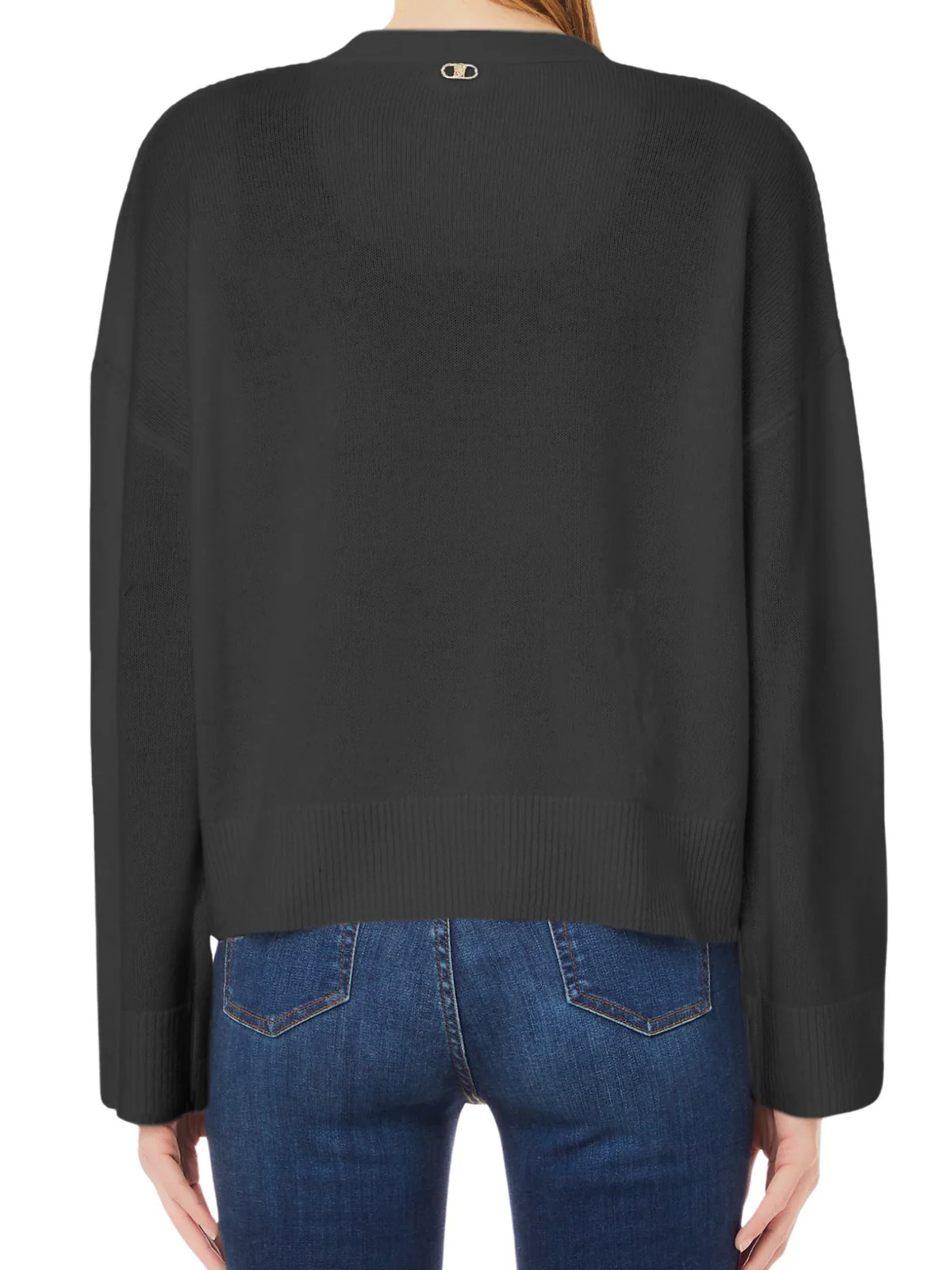 LIU JO WHITE Cardigan Donna  WF4433MS009 22222 Nero - Image 3