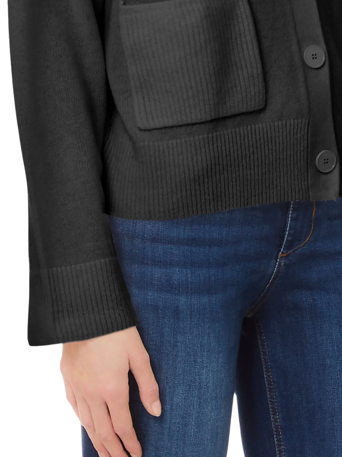 LIU JO WHITE Cardigan Donna  WF4433MS009 22222 Nero - Image 4