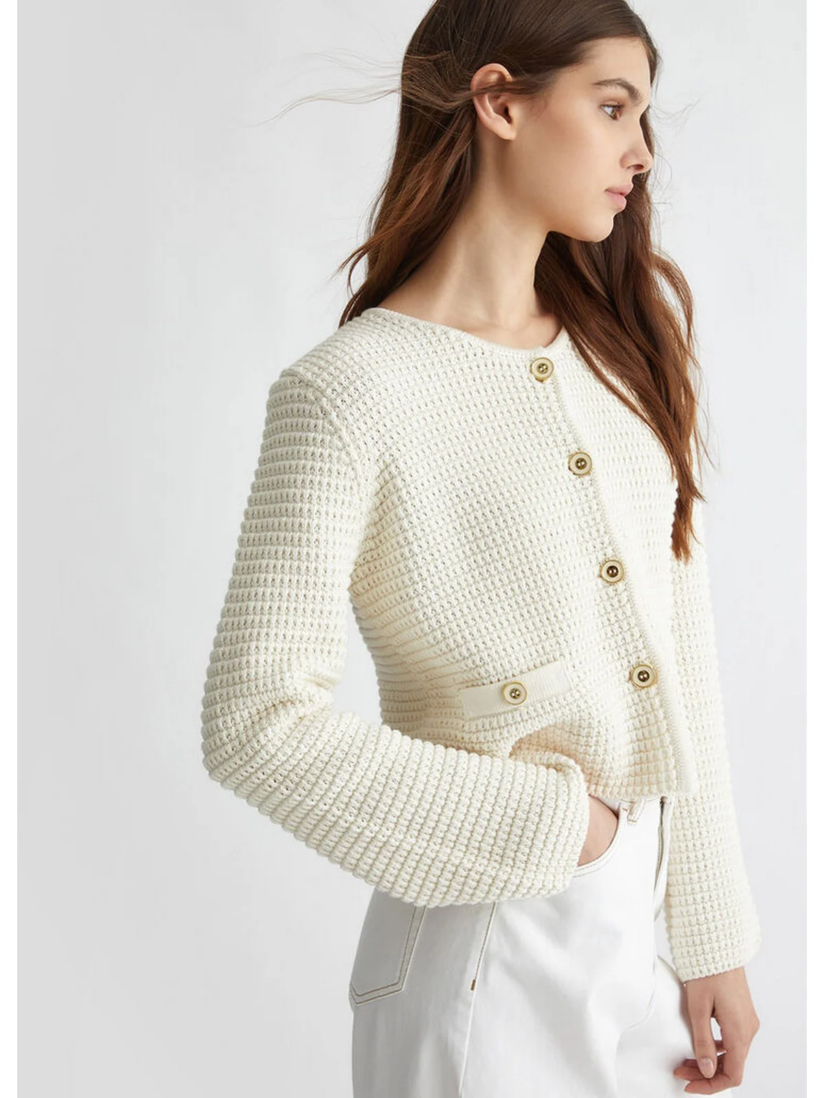 LIU JO WHITE Cardigan Donna  WF4443MS016 10701 Bianco - Image 2