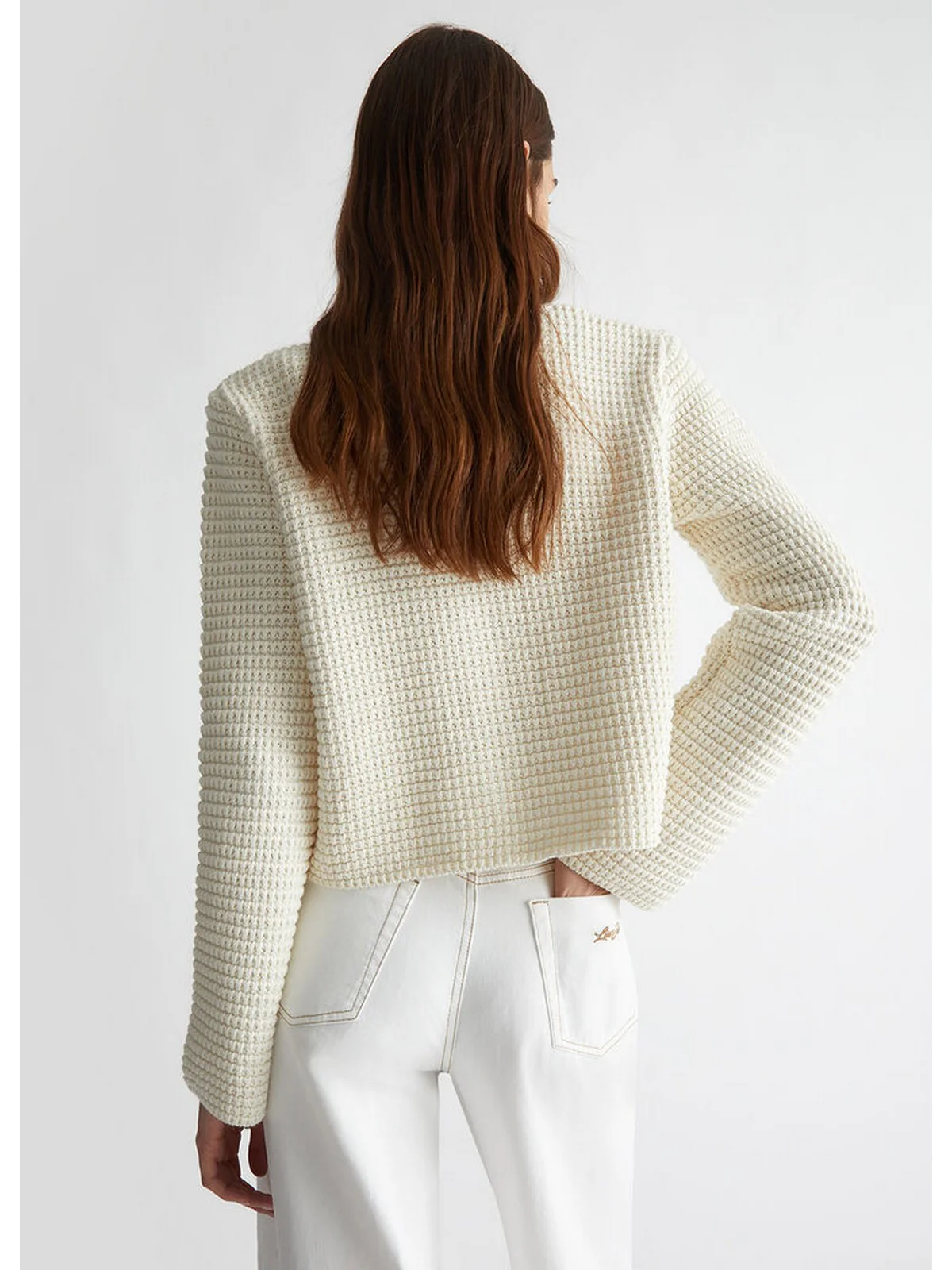 LIU JO WHITE Cardigan Donna  WF4443MS016 10701 Bianco - Image 4
