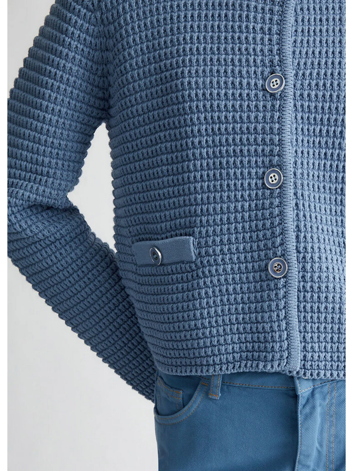 LIU JO WHITE Cardigan Donna  WF4443MS016 74021 Blu - Image 3