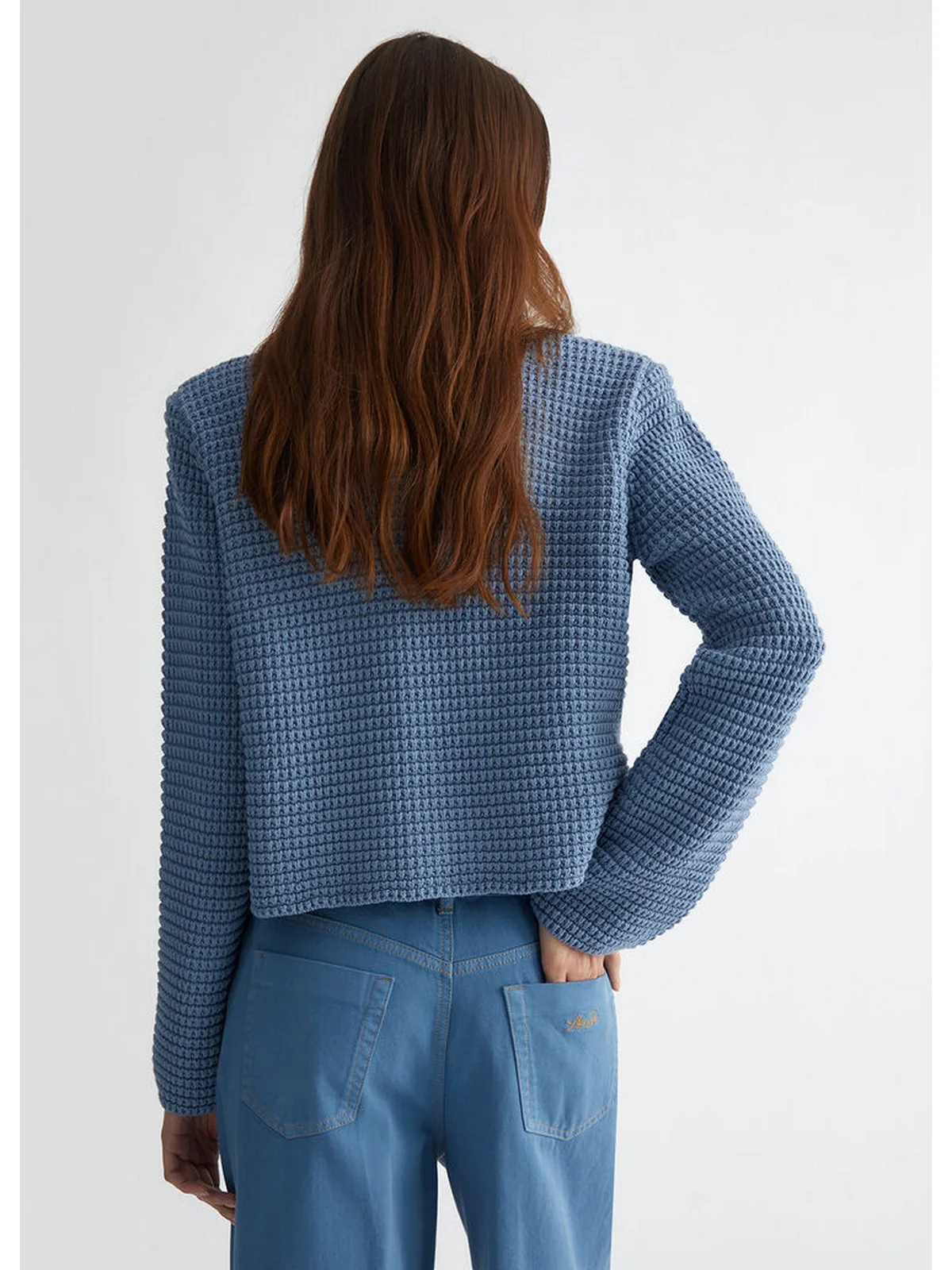 LIU JO WHITE Cardigan Donna  WF4443MS016 74021 Blu - Image 4