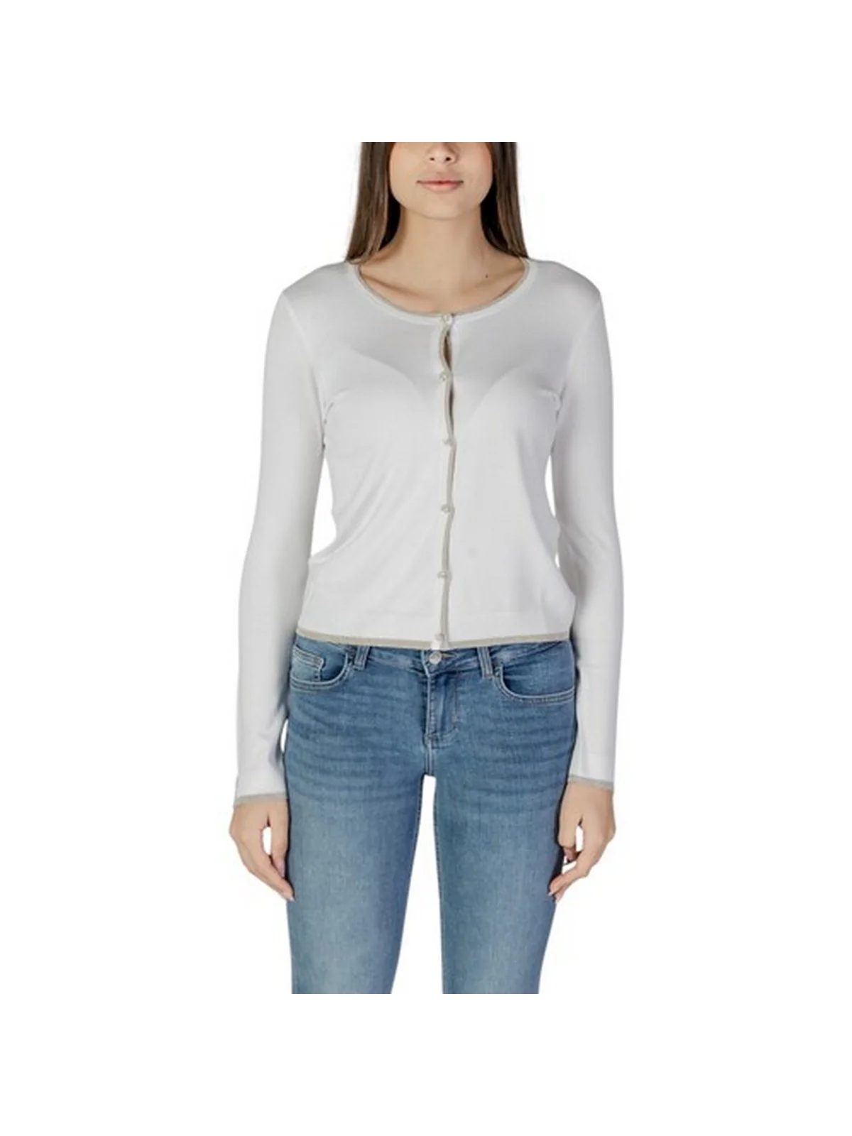 LIU JO WHITE Cardigan Donna  WXX056MS49I 10701 BIANCO LANA - Image 2
