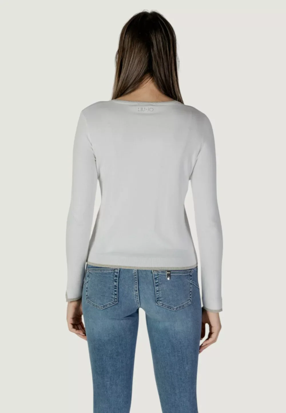 LIU JO WHITE Cardigan Donna  WXX056MS49I 10701 BIANCO LANA - Image 5